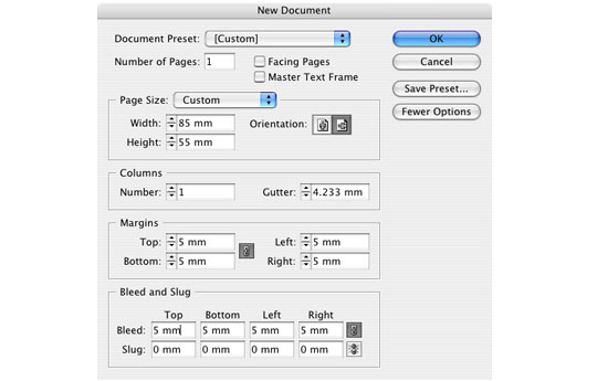 Files How to Set Up Business Layout Design for Press.