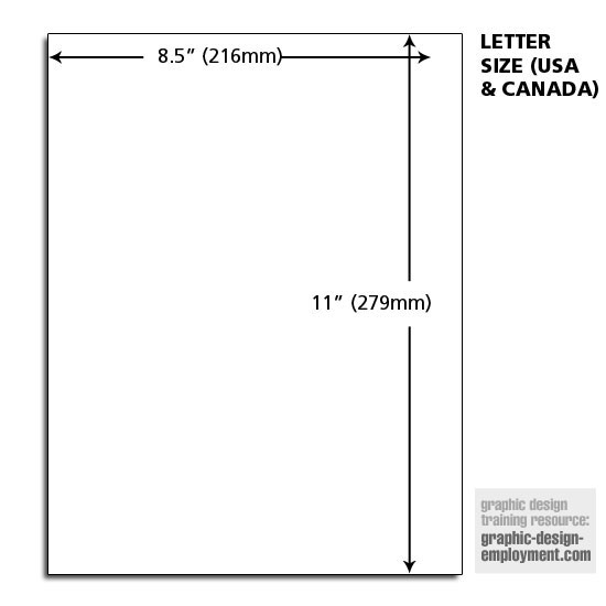 Letter size Guide: Standard Letter Sizes & Dimension in CM/Pixels